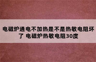 电磁炉通电不加热是不是热敏电阻坏了 电磁炉热敏电阻30度